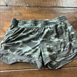 Athleta Camo Print Athletic Shorts